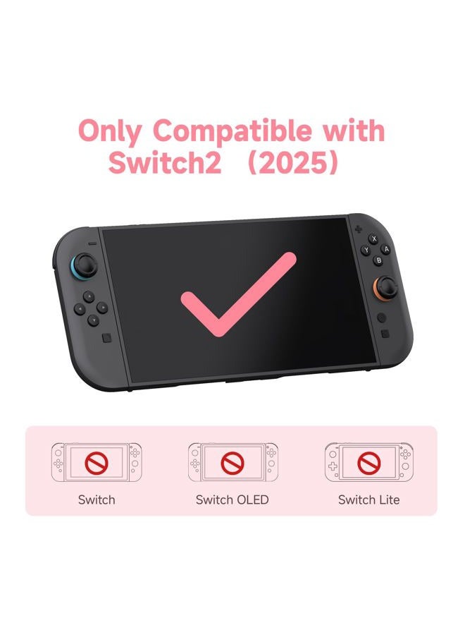 WISHAVEN Protective Case Compatible with Switch 2 (2025), Hard PC Shockproof Anti-Scratch Protective Shell for Switch 2, Separable Protective Cover for Controller - TamaCake - Image 2