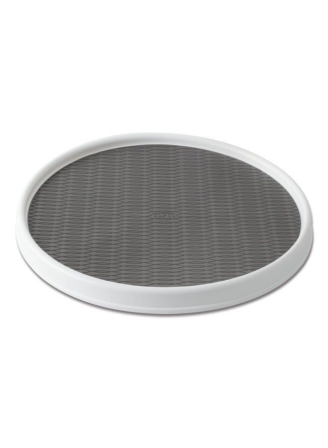 Copco 18-Inch Lazy Susan Turntable Organizer, Non-Skid Pantry or Cabinet Spinner for Spices, Condiments, and Bottles, Durable White/ Gray Design - Image 1
