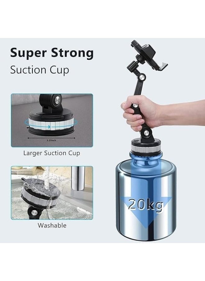 Generic Car Smartphone Holder with Self Adhesive Gel Base 360 ​​Degree Rotating Mobile Phone Holder - Black  - Image 3