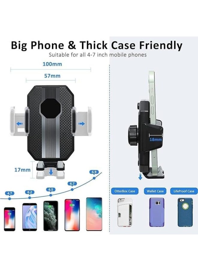 Generic Car Smartphone Holder with Self Adhesive Gel Base 360 ​​Degree Rotating Mobile Phone Holder - Black  - Image 4