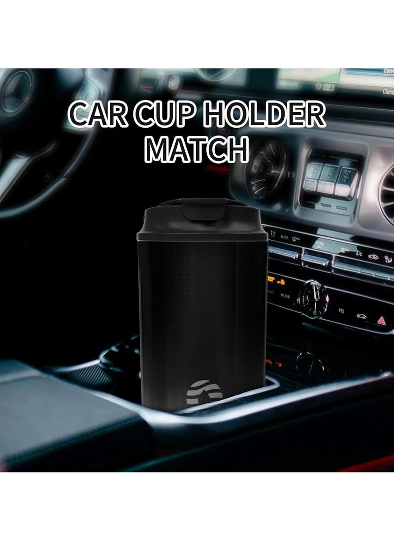 FjBottle - FJbottle 450ml Travel Coffee Mug - Double Wall Insulated Stainless Steel - Reusable Leak-Proof Thermal Tumbler - Two Ways to Drink - Perfect for Commuting, Office & Traveling - Image 1
