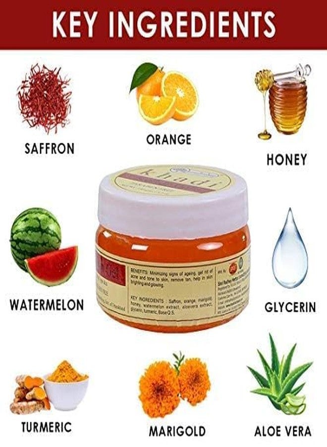 Khadi Rishikesh Pure Saffron Gel For Lightening Whitening Skin Tone, Reduce Pigmentation, Blemishes, Acne, Tan,goodness Honey, Aloe Vera,For, acne treatment,Female & Male-150x2=300 GMS - Image 4