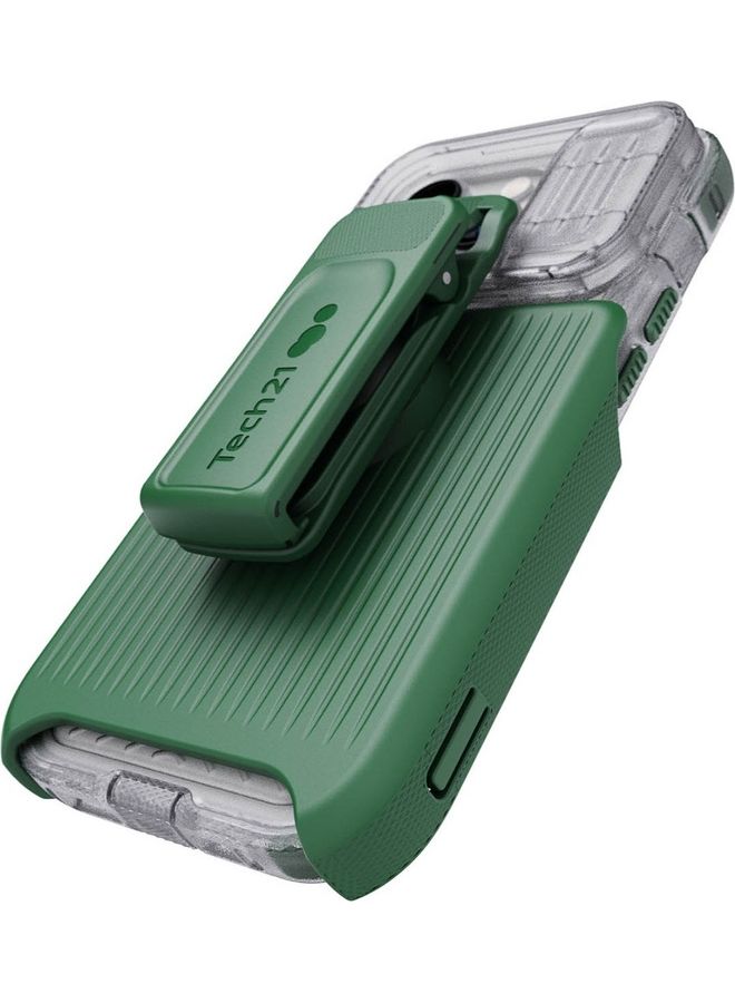tech21 Evo Max iPhone 14 Pro Case with MagSafe Extreme 20 Feet Drop Protection with Sliding Camera Lens Cover - Frosted Green - Image 5