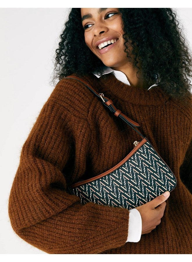 Accessorize London women's Tan Mika Monogram Shoulder Bag| Shoulder bags for woman with adjustable strap |latest handbag for woman - Image 4