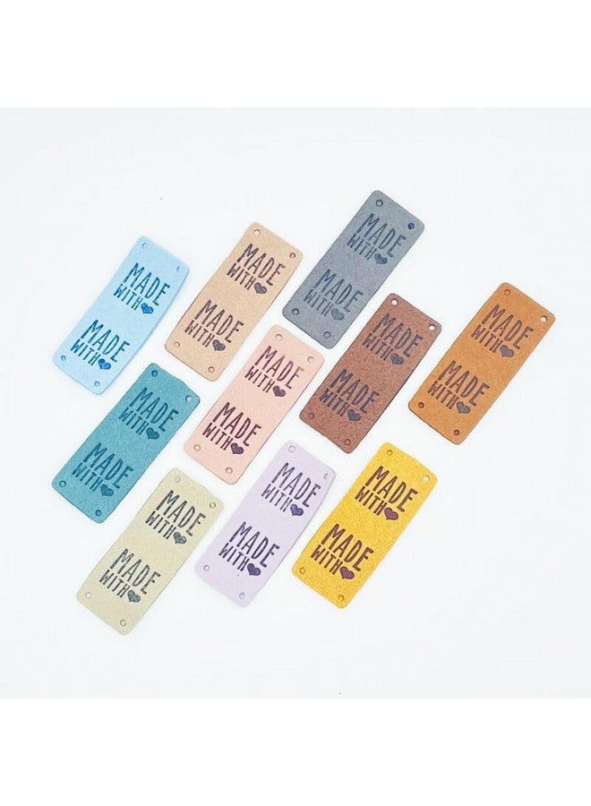 Juland Pu Leather Label 30Pcs Clothing Hand Made Embossed Tag Embellishment Knit Diy Accessories For Jeans Bags Shoes Hat - 2 X 5Cm - 12345 - Image 4