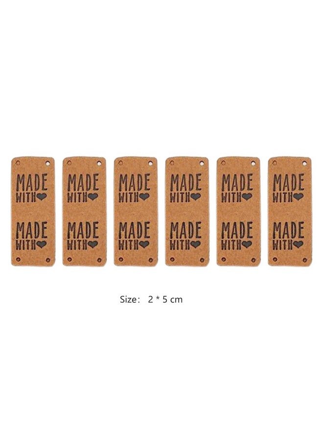Juland Pu Leather Label 30Pcs Clothing Hand Made Embossed Tag Embellishment Knit Diy Accessories For Jeans Bags Shoes Hat - 2 X 5Cm - 12345 - Image 2
