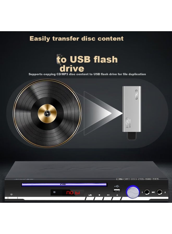 Amoi مشغل Sa-891dvd مشغل Cd مشغل Vcd مشغل Dvd مشغل Qiaohu مشغل الأقراص مشغل الأقراص الضوئية مشغل Usb Mp3 (أسود) - Image 4