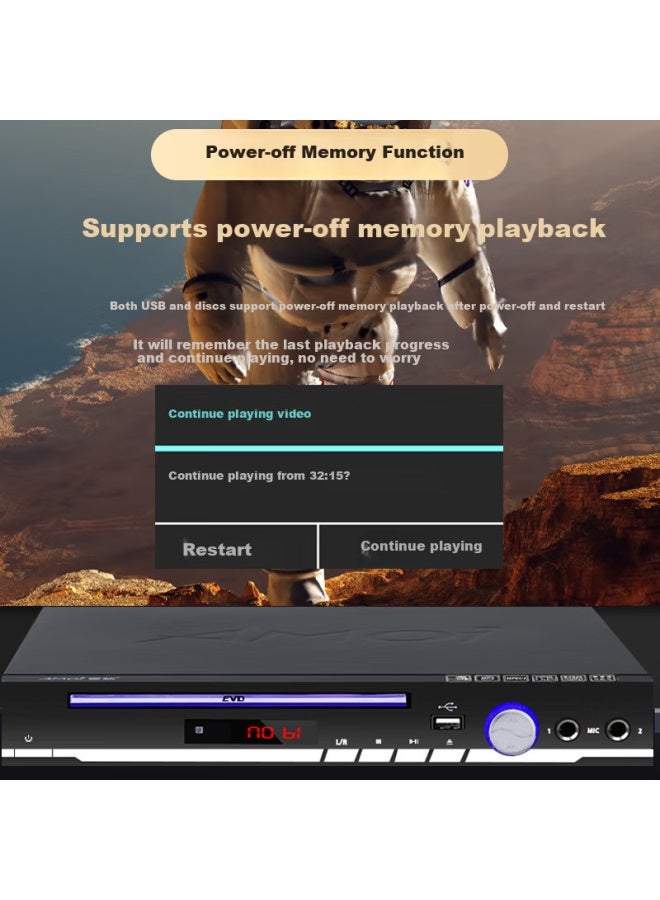 Amoi مشغل Sa-891dvd مشغل Cd مشغل Vcd مشغل Dvd مشغل Qiaohu مشغل الأقراص مشغل الأقراص الضوئية مشغل Usb Mp3 (أسود) - Image 3