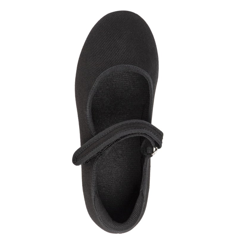 Linodes Canvas Upper Easy Strap Tap Shoe Dance Flats for Girls and Boys (Toddler/Little Kid/Big Kid)-Black-9M-Toddler - Image 3