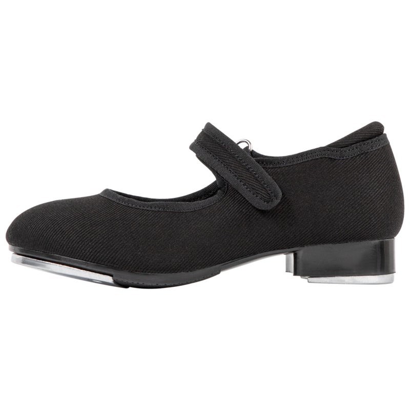 Linodes Canvas Upper Easy Strap Tap Shoe Dance Flats for Girls and Boys (Toddler/Little Kid/Big Kid)-Black-9M-Toddler - Image 2