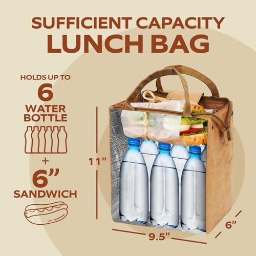 VonNova Women’s Insulated Lunch Bag with Premium 4mm Cooler Insulation, Cute Large 7L Lunch Tote for Office, Durable Small Lunch Box for Women, Stylish Lunchbox for Adults, Teens, Nurses, Teachers - Image 4
