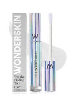 Wonderskin Wonderskin WONDER BLADING Top Gloss - Clear Lip Gloss, High Shine Finish, Hydrating Lip Gloss, Lip Makeup (Clear Shine)  - Image 1