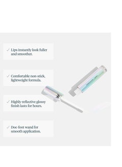 Wonderskin Wonderskin WONDER BLADING Top Gloss - Clear Lip Gloss, High Shine Finish, Hydrating Lip Gloss, Lip Makeup (Clear Shine)  - Image 2