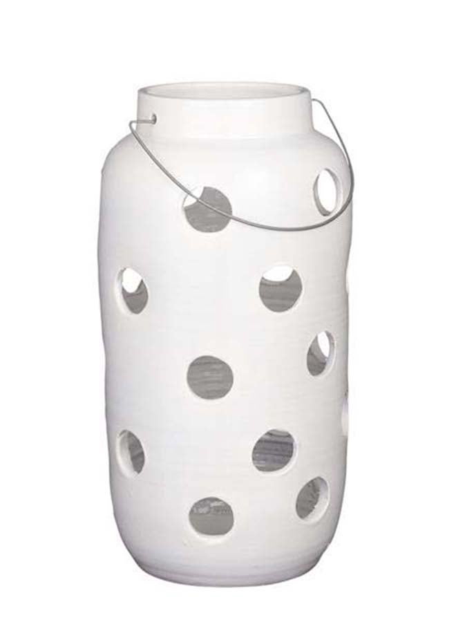 Suncoast Suncoast Arena Ceramic Lantern (L)-White 