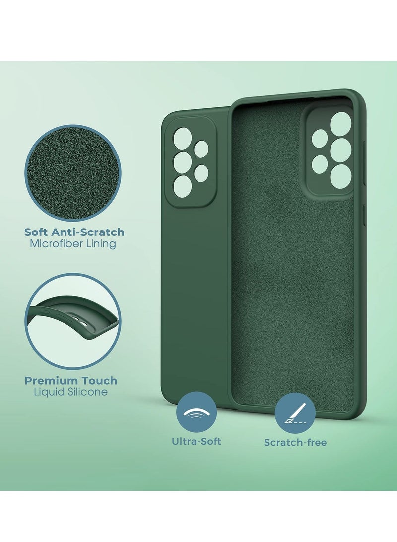 BORTONY Galaxy A33 5G Case with Screen Protector & Liquid Silicone - Ultra Military Bumper Full-Body Durable Protection Cell Phone Cover for Samsung A33 5G 6.4 inch - Image 3