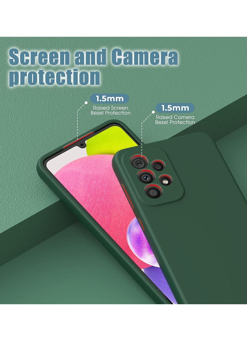 BORTONY Galaxy A33 5G Case with Screen Protector & Liquid Silicone - Ultra Military Bumper Full-Body Durable Protection Cell Phone Cover for Samsung A33 5G 6.4 inch - Image 2