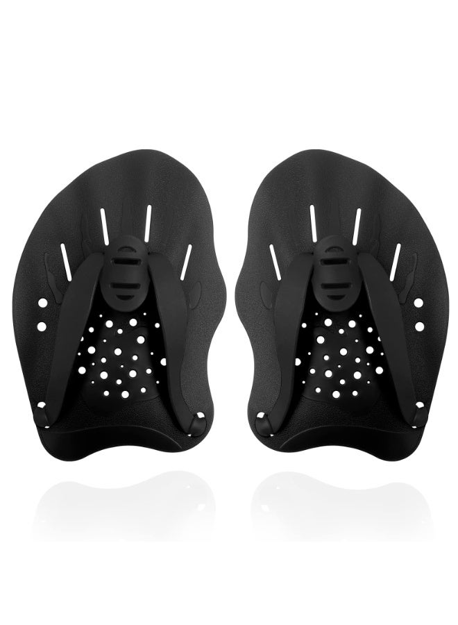 Swimming Paddles for Hands, Swimming Training Hand Paddles with Adjustable Straps, Swim Paddles for Adult Children Unisex Professional Swimming Accessories - 1 Pair - Image 1