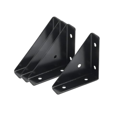 Serplex® Heavy Duty Steel Triangle L Shape Right-Angle Furniture Corner Brackets, Hidden Low-Profile Shelf Supporter, Bed Table Cabinet Frame Reinforcement Brace, DIY Home Triangular Bracket Fastener - Image 1