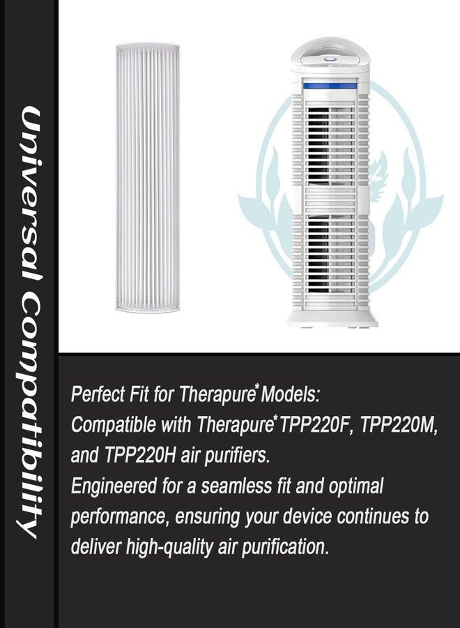 فلتر هواء بديل من نوع HEPA طراز TPP220F، متوافق مع أجهزة تنقية الهواء Envion Therapure طرازات TPP220 وTPP220F وTPP220H وTPP220M - الأبعاد: 12.2 بوصة × 4.1 بوصة × 1.3 بوصة، نظام ترشيح رباعي المراحل مع الكربون النشط (عبوة واحدة) - Image 3