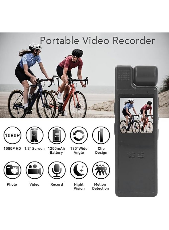 Mini Body Camera Hidden Body Camera Body Worn Camera with Upgraded Clip, Portable Camcorder, Police Camera 1080P Video Camera with 1.3 Color Screen - Image 2