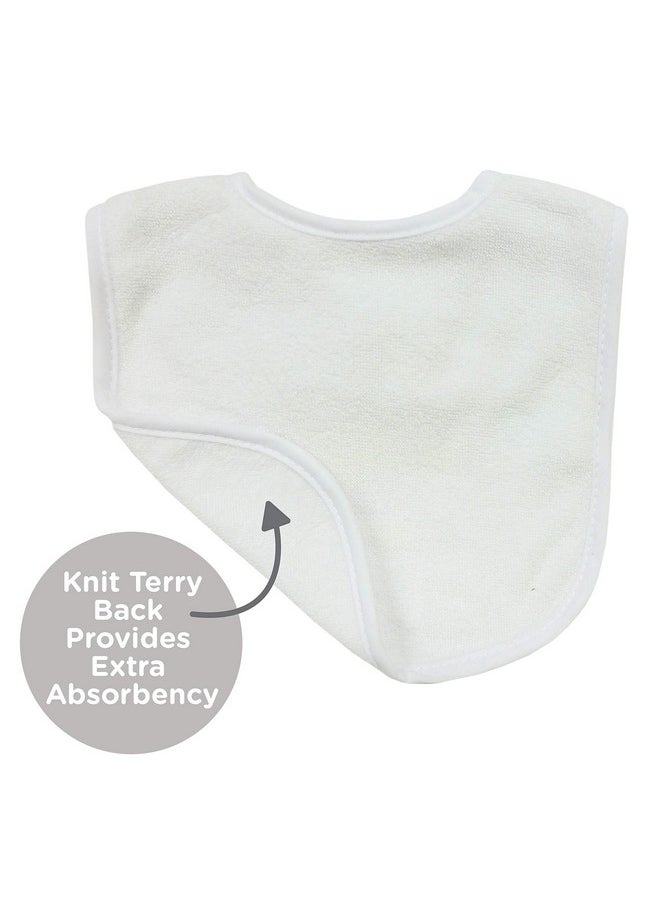 Neat Solutions 2Ply Knit Terry Solid Color Feeder Bibs In White 10 Count(Pack Of 1)  - Image 4