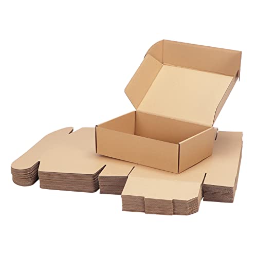 PHAREGE 10x7x3 inch Shipping Boxes Bulk 25 Pack Brown, Tab Lock Tuck Top Mailer Boxes for Packaging Small Business, Medium Cardboard Gift Boxes for Wrapping Mailing Present - Image 1
