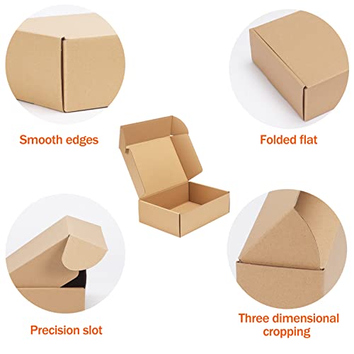 PHAREGE 10x7x3 inch Shipping Boxes Bulk 25 Pack Brown, Tab Lock Tuck Top Mailer Boxes for Packaging Small Business, Medium Cardboard Gift Boxes for Wrapping Mailing Present - Image 5