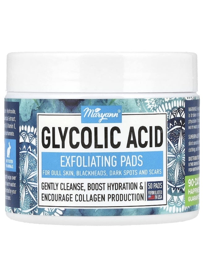 Maryann organics MaryAnn Organics, Glycolic Acid Exfoliating Pads, 50 Pads  - Image 1