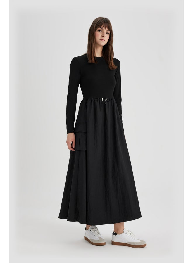 DeFacto Woman Regular Fit Bike Neck Long Sleeve Dress Set - 2 Pack  - Image 4