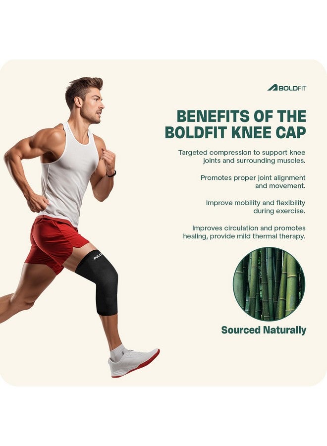 Boldfit Knee Caps For Women & Men Knee Support For Men Gym Knee Cap For Men Knee Pain Relief Products Knee Support For Women Knee Brace For Knee Pain Knee Pad Knee Guard Knee Band - L - Image 2