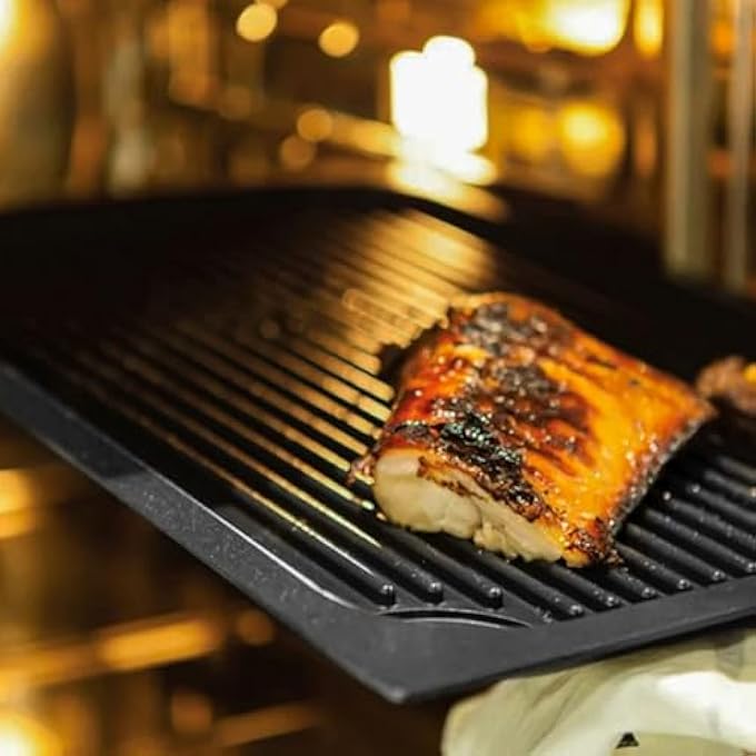 BS Gastronorm Grill Pan Set  Includes 53X32Cm TPlatinum  355X325Cm Profile  Cast Aluminum Flat NonStick Pans With Handles  For Bbq Gas  Stove  Easy Clean HeavyDuty Large 53X32 Cm - Image 3