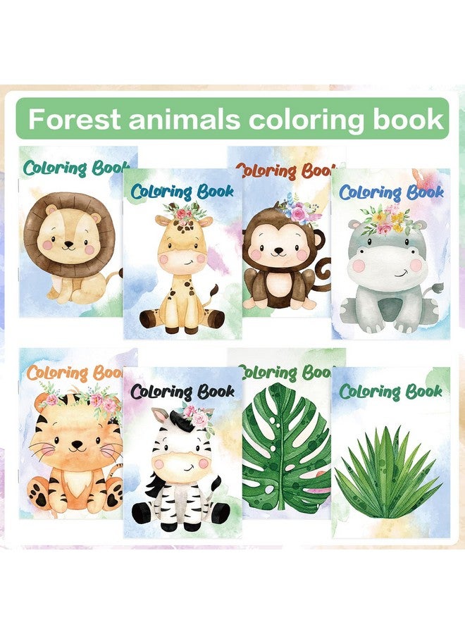 Jutom 24 Pcs Coloring Book Bulk Relaxing Illustrations Themed Coloring Book For Kids Holiday Coloring Book Party Favors Gifts Diy Art Drawing Home School Classroom Activity Book (Jungle Animal) - Image 4