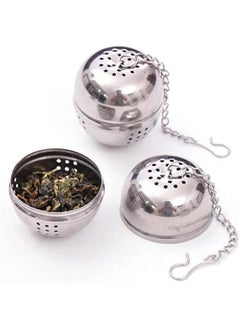 THE PACK Tea Infuser Ball Tea Infuser Mesh Filter Silver Stainless Steel Ball teakettles Strainer Tea filter Locking Hot Home Kitchen Tools (4.5cm)  - Image 2