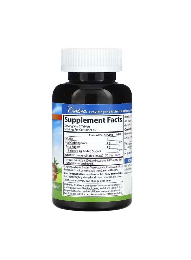 Carlson Chewable Iron Natural Strawberry 15 mg 120 Tablets - Image 2