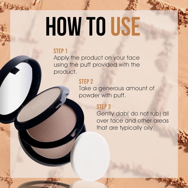 COLORS QUEEN COLORS QUEEN 3in1 Multi Effect Sun Block Compact Powder Long Lasting Buildable Coverage Lightweight Oil Free White Ivory - Image 4