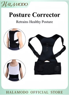 HALAMODO Posture Corrector for Women and Men Adjustable Brace for Upper and Lower Back Pain Relief Fully Adjustable Lumbar and Shoulder Posture Support for Improving Posture and Providing Effective Back Pain Relief  - Image 1