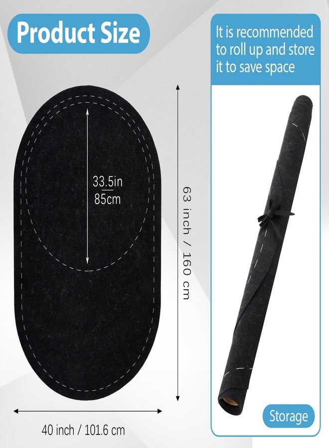 Drydiet 63 x 40 Inch Cold Plunge Tub Floor Mat Waterproof Ice Bath Tub Mat Indoor Outdoor Anti-Slip Protector Pad for Round Oval Rubber Pad for Underneath of Ice Baths Accessories - Image 2