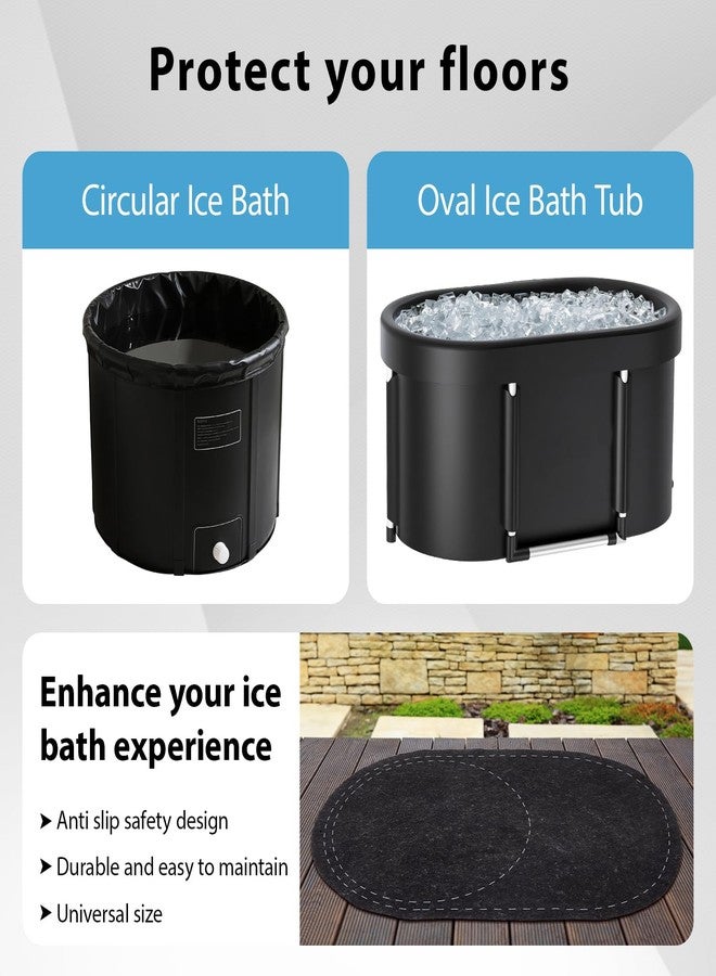 Drydiet 63 x 40 Inch Cold Plunge Tub Floor Mat Waterproof Ice Bath Tub Mat Indoor Outdoor Anti-Slip Protector Pad for Round Oval Rubber Pad for Underneath of Ice Baths Accessories - Image 4