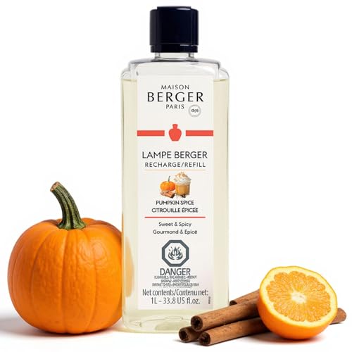 MAISON BERGER Pumpkin Spice – Home Fragrance Refill, 1L (33.8 Fluid Ounces) Warm Autumn Aroma – Air Purifier for Lampe Berger Diffuser – 160 Hrs of Cozy Seasonal Scent - Image 1