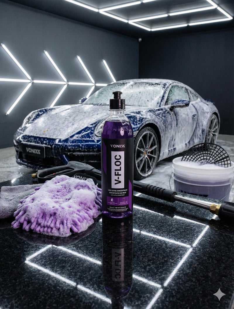 Vonixx V-Floc Concentrated Foam Wash - Car & Bike Washing Shampoo Liquid Cleaner - Ph Neutral Washer Fluid Cleaning Accessories - Autocare for Wax Ceramic Coatings and PPF - Gentle and Safe - 500 ML - Image 2