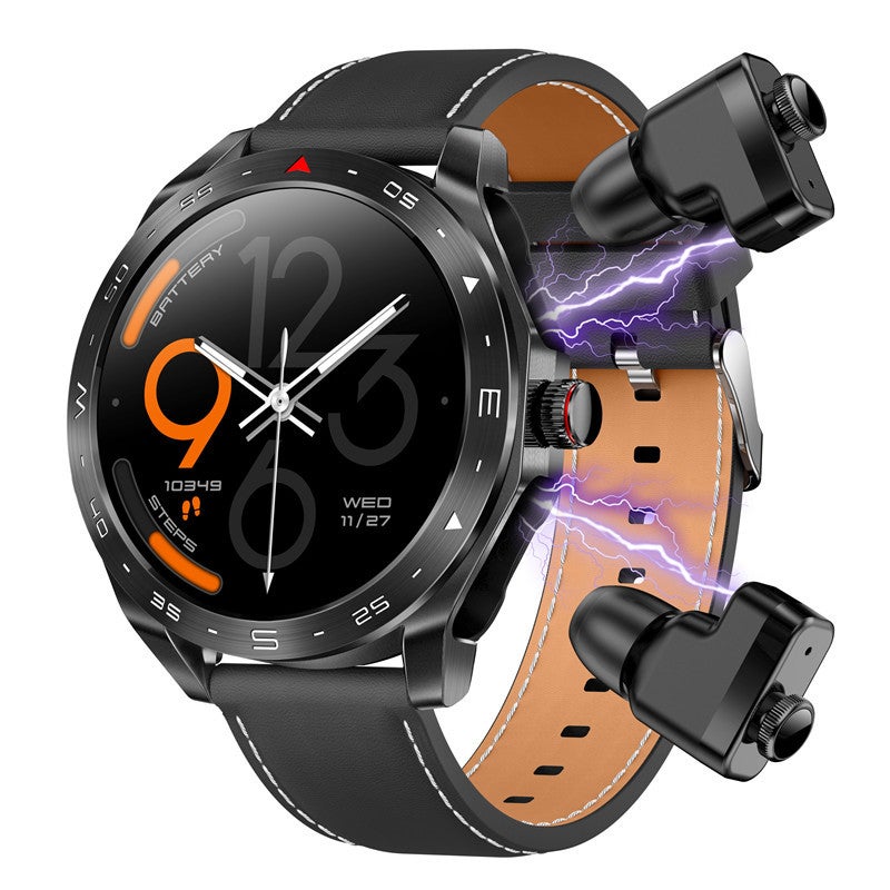 T95 Smart Watch TWS Earbuds Combo Sport Pedometer 2024 Black 