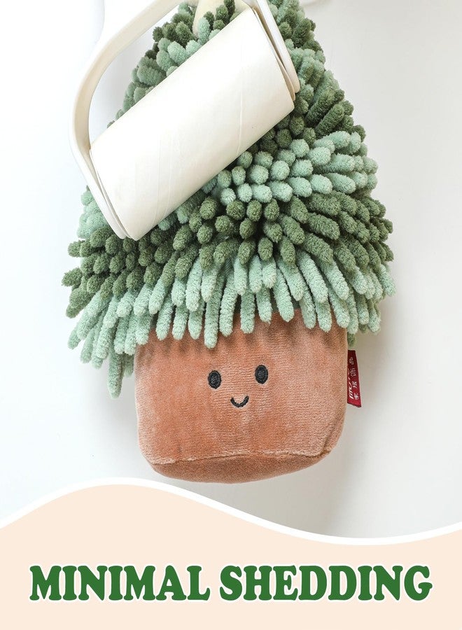 Tyrafry Christmas Chenille Bath Hand Towel, Adorable Christmas Tree Shape, Ultra-Soft Absorbent Decorative Hand Towel, Hanging or Display Use, 7.9x9.8 Inches, Green - Image 5