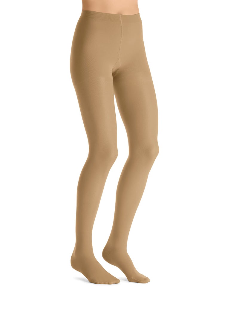 JOBST UltraSheer Waist-High Compression Stockings for Women - Closed Toe - Medical Compression 15-20 mmHg - For Varicose and Spider Veins - Helps Prevent Swelling - Honey, Medium - Image 1