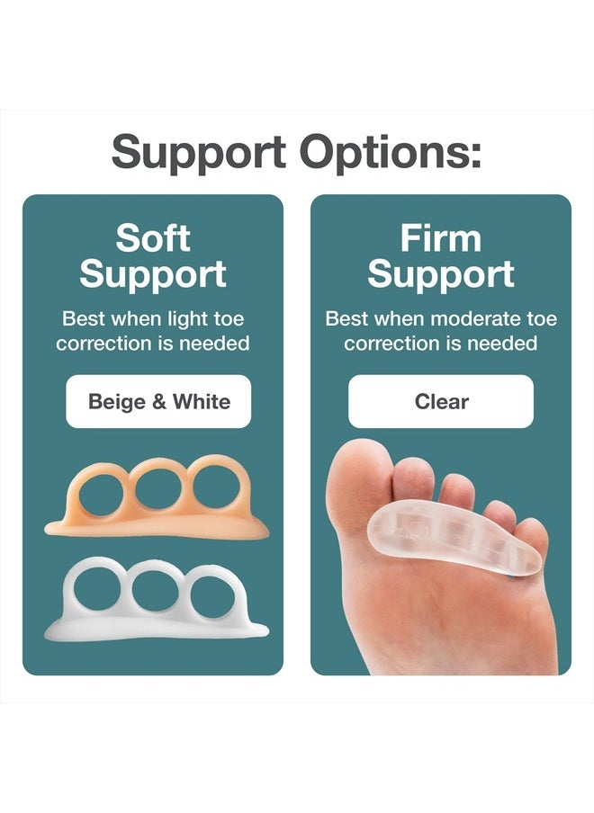 Zentoes Hammertoe Corrector Gel Toe Straighteners with 3 Separator Loops - Realign Bent, Crooked, Curled, Claw, Hammer Toes - Cushion Crest for Men and Women - Beige  - Image 5