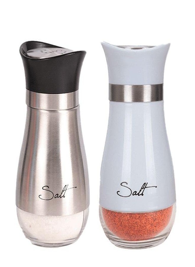 Stavae Salt & Pepper Shakers Set, Refillable Stainless Steel Salt Pepper Container Spice Shakers Bottle for Home Kitchen, Restaurant, Picnic - Image 1