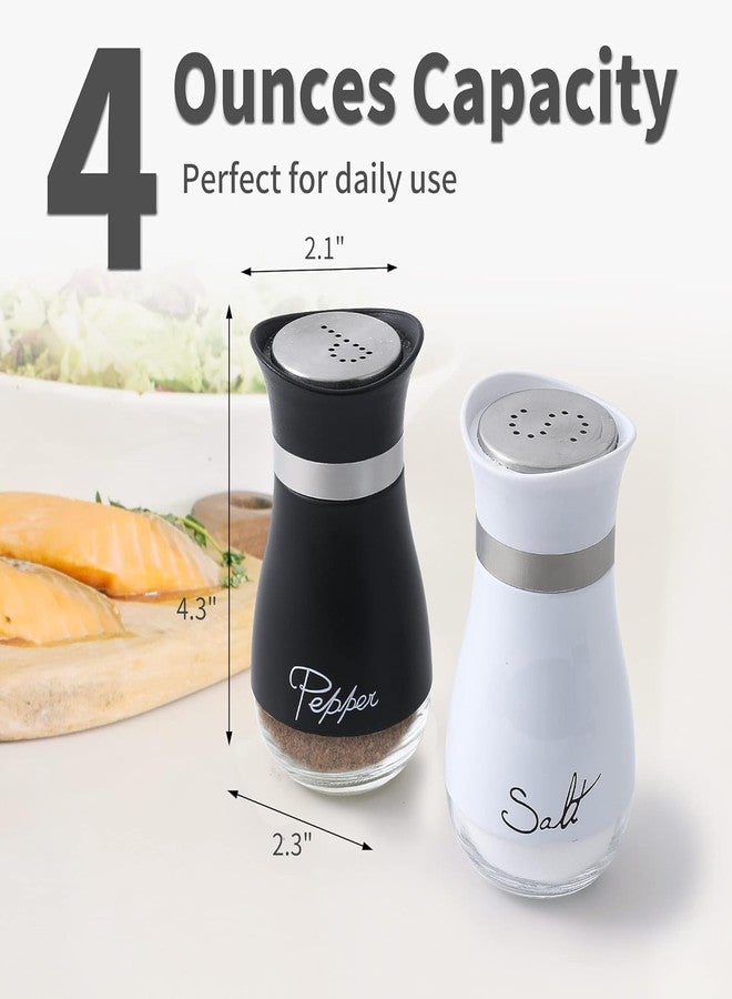 Stavae Salt & Pepper Shakers Set, Refillable Stainless Steel Salt Pepper Container Spice Shakers Bottle for Home Kitchen, Restaurant, Picnic - Image 4