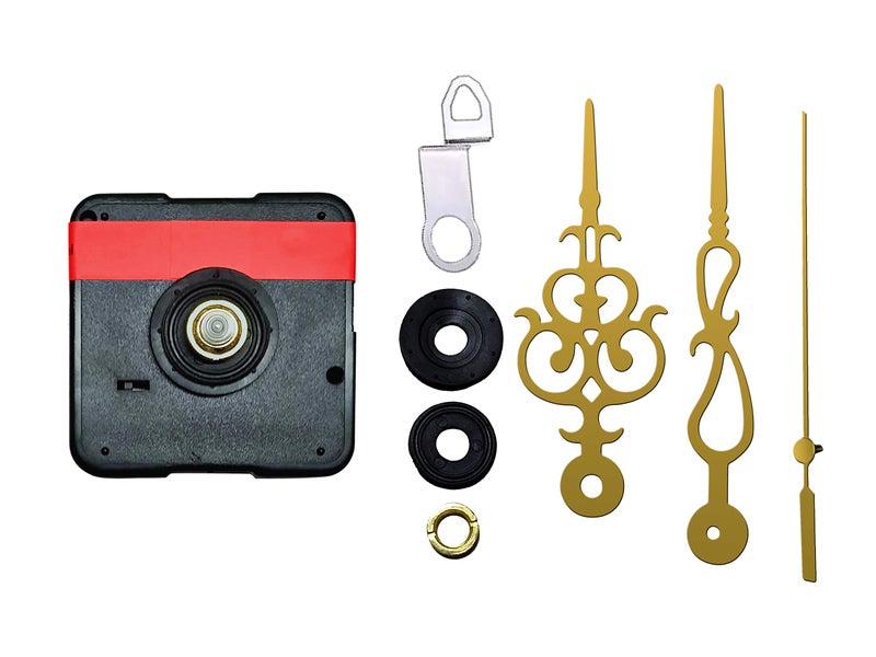 IIK COLLECTION Analogue 18MM Long Spindle Quartz Movement Plastic Machine with Golden Hands Kit for Wall Clock (IIK-MOV-PL-039) - Image 3