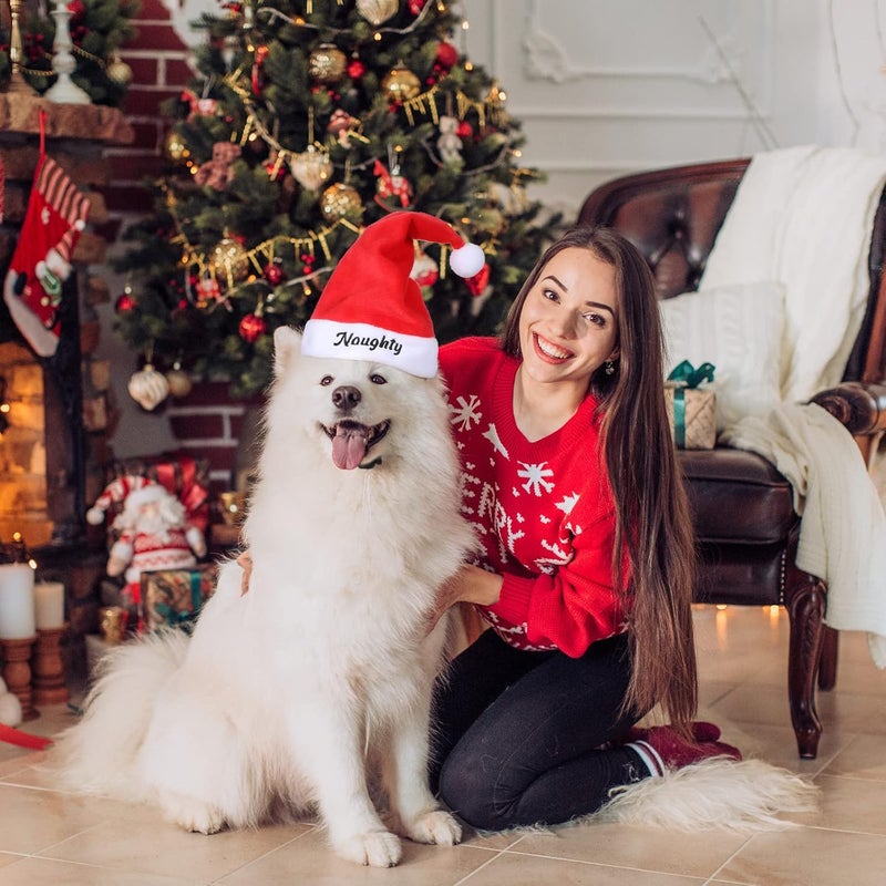 eBoot قبعات سانتا للكلاب 2 قطعة قبعات عيد الميلاد للقطط قابلة للتعديل لملابس الحيوانات الأليفة لعيد الميلاد للكلاب والقطط - Image 4