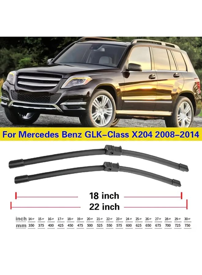 Front Rear Wiper Blades Set Compatible With Mercedes Benz GLK X204 2008 2014 - Image 3