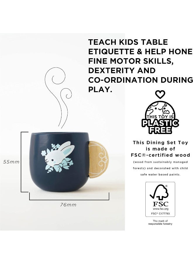 Le Toy Van - Cutlery Dinner Set - Kids Wooden Toys - Wooden Cutlery Set and Plate Set - Kids Cutlery - Toddler Cutlery Set and Toddler Plates - Wooden Utensils - Kids Aged 2 Years + - Image 4